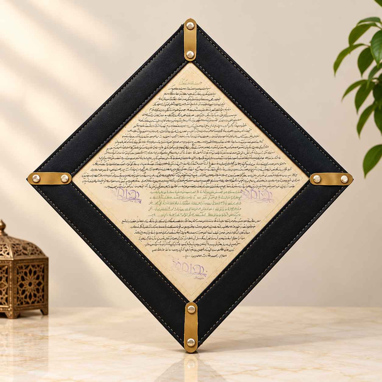 حرز امام جواد تابلو چرمی